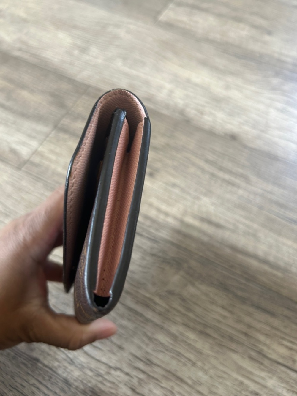 Louis Vuitton Monogram Canvas Emilie Long Wallet in Brown and Pink - Picture 10 of 17